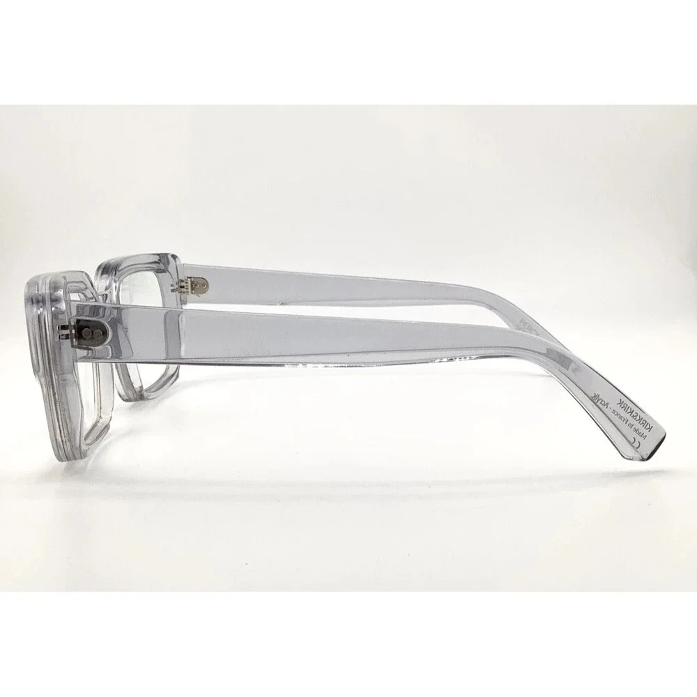 Kirk & Kirk Percy C8 Eyeglass Frames Clear Grey Square Acrylic 50-22 France